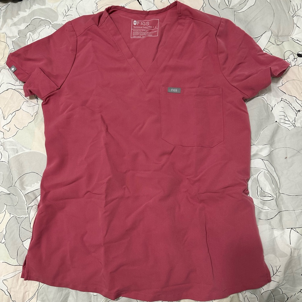 Figs scrub set- worn twice. Breast Cancer Awareness edition